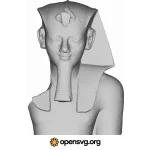 Amenhotep Egyptian 3d Statue Svg vector