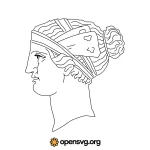 Ancient Rome Woman Statue Svg vector