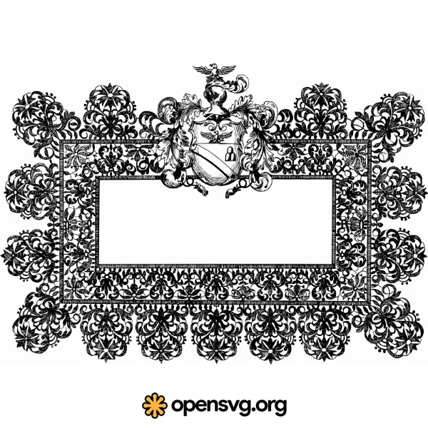 Vintage Frame With A Heraldic Crest Background