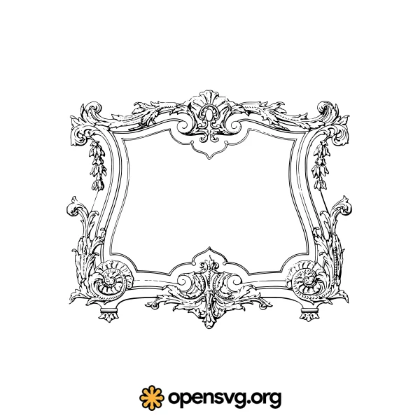 Antique Floral Ornament Frame Background