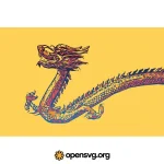 Asian Dragon Svg vector