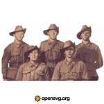 Ww1 Soldiers Character Svg vector