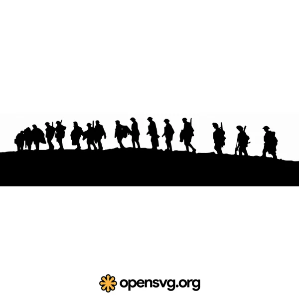 Ww1 Soldiers In Silhouette