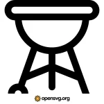 Barbecue Bbq Household Icon Svg vector