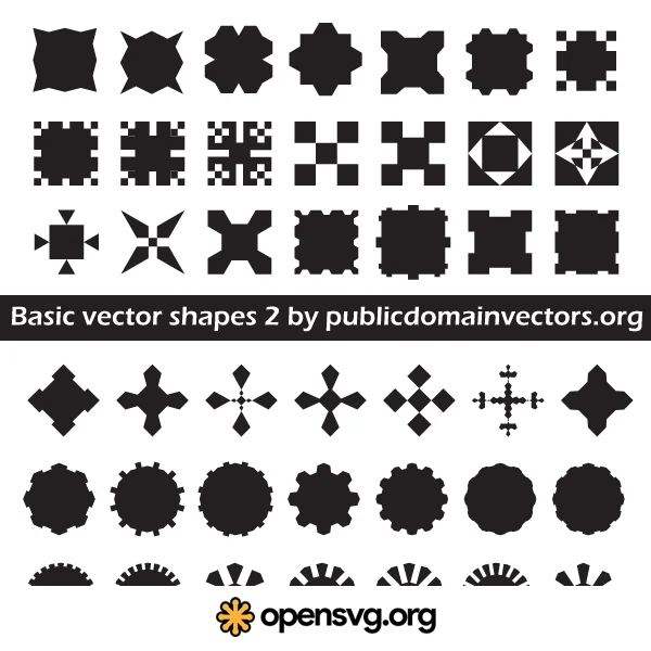 Basic Geometric Silhouette Shapes