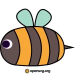 Cartoon Bee Animal Svg vector