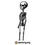 Big Skull Skeleton, Human Character Svg vector