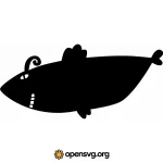 Cartoon Tuna Silhouette, Fish Silhouette Svg vector