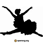 Ballet Dancer Silhouette Character Svg vector