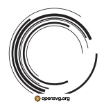 Circular Curved Lines Logo Shape Svg vector