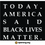 Black Lives Matter Typography Svg vector