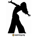 Girl Silhouette, Dancer Character Svg vector