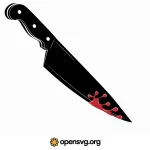 Knife With Blood Svg vector