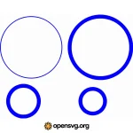 Blue Circle Bubbles Svg vector