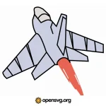 Cartoon Fighter Jet Svg vector