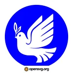 Peace Icon, Dove Silhouette Icon Svg vector