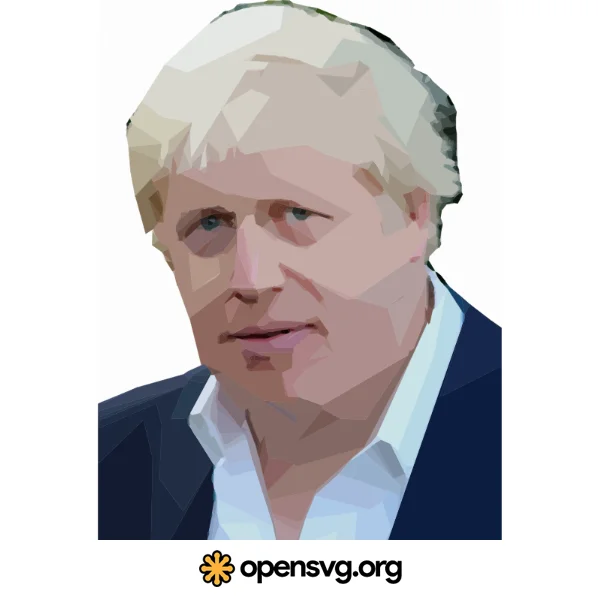 Boris Johnson Polygon Portrait, Prime Minister
