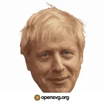 Boris Johnson Realistic Portrait Svg vector
