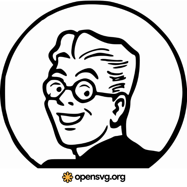 Man Wearing Glasses, Comic Character