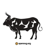Bull Animal Silhouette Svg vector