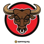 Horn Bull Head Logo Svg vector