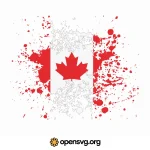 Canada Flag Splatter Style Svg vector