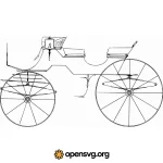 Carriage Bike In Line Illustration Svg vector
