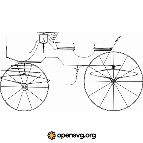 Carriage Bike In Line Illustration