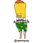 Funny Head Cartoon Character Svg vector