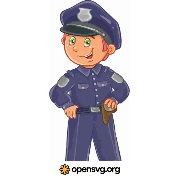 Cartoon Police Man