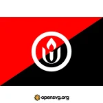 Christian Anarchism Flag, Candle Shape Svg vector