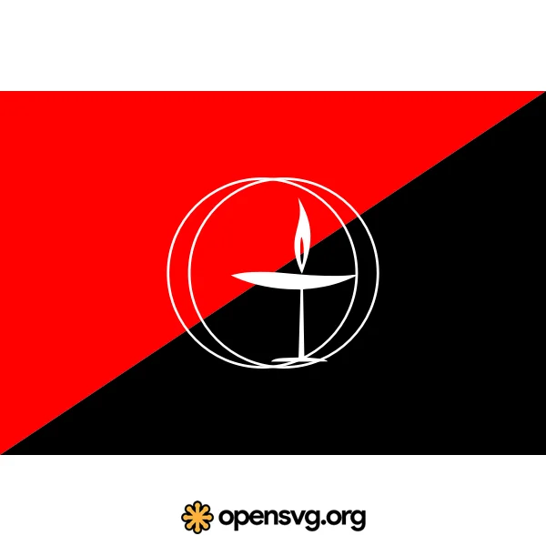 Christian Anarchism Flag, Oil Lamp Shape