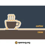 Coffee Cup Time Background Svg vector