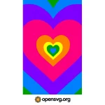 Colorful Hearts Shape Svg vector