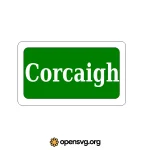Sign Board Irish Cork Text Svg vector