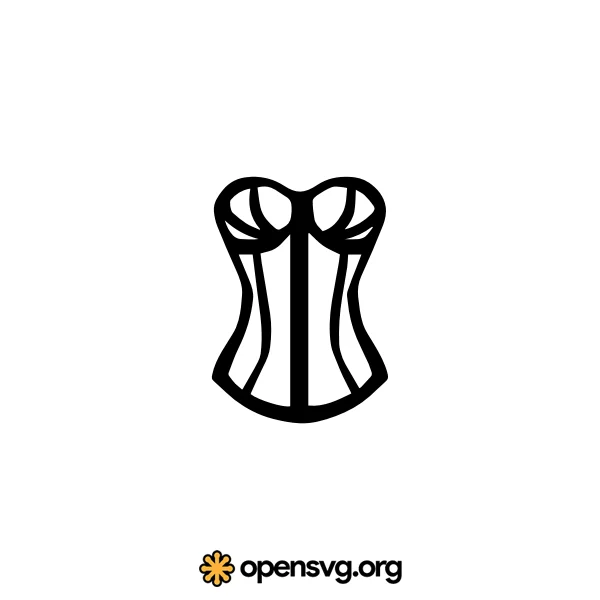 Corset Fashion Outlined, Clothes Icon