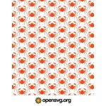 Orange Crab Seamless Pattern Background Svg vector