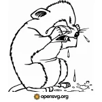 Comic Crying Dormouse, Animal Character Svg vector