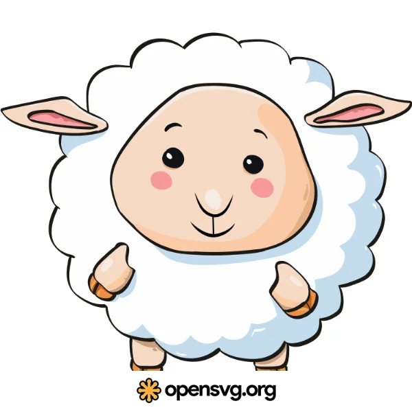 Cute Baby Lamb, Cartoon Animal Character