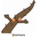 Tree Branch Character, Cartoon Tree Svg vector