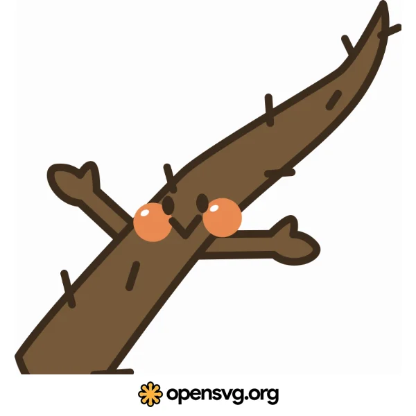 Tree Branch Character, Cartoon Tree