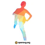 Dancer Silhouette Triangle Svg vector