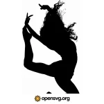 Dancer Silhouette Girl Svg vector