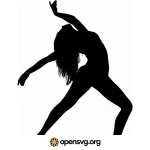 Dancer Girl Silhouette Svg vector
