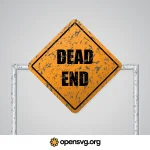 Dead End Street Sign Svg vector