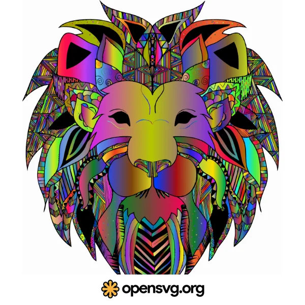 Decorative Chromatic Lion Head