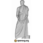 Demosthenes Greek Statue Svg vector