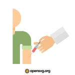 Doctor Vaccination Work Svg vector