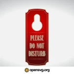 Do Not Disturb Door Sign Svg vector
