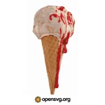 Drippy Ice Cream Food Svg vector